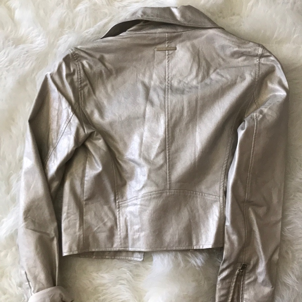 Metallic leather jacket - Picture 4 of 5